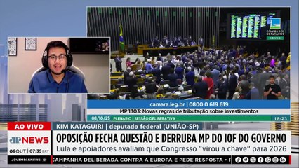 Oposição comemora derrubada da MP do IOF; Kim Kataguiri comenta