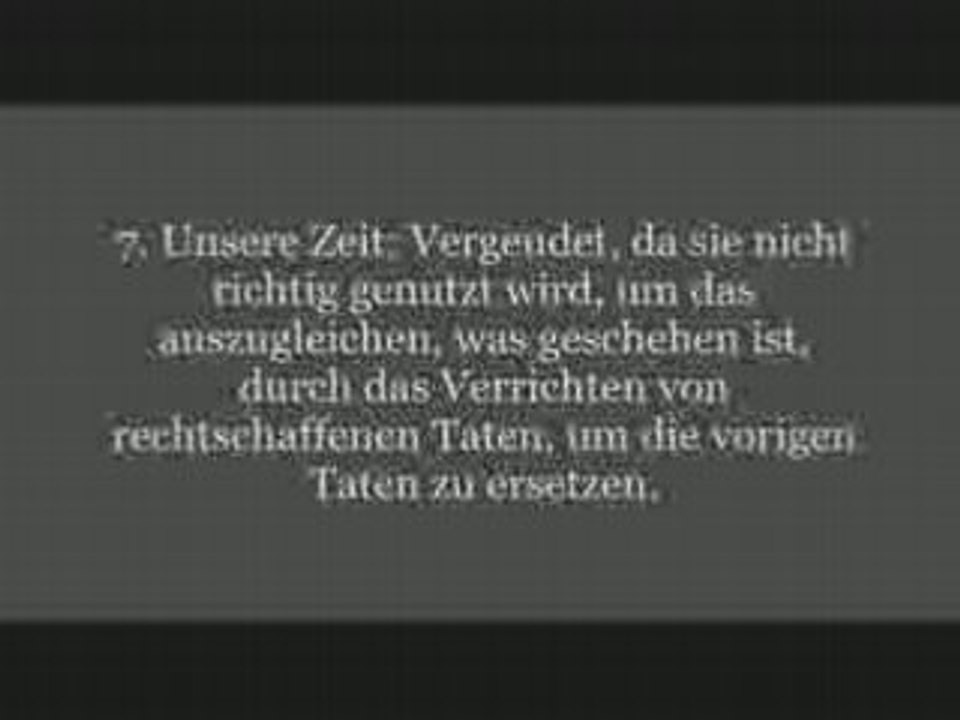 10 Dinge die wir vergeuden Allah Islam Iman Quran