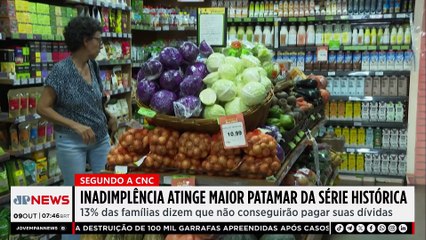 Inadimplência atinge maior patamar da série histórica, diz CNC