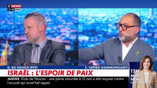 Incident dans Morandini Live sur CNews - Un élu communiste veut quitter le plateau après avoir été vivement contesté en parlant d'un génocide à Gaza qui aurait fait 500.000 morts