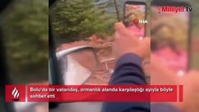 Ayıyla sohbeti gülümsetti: Kanka cips vereyim mi?
