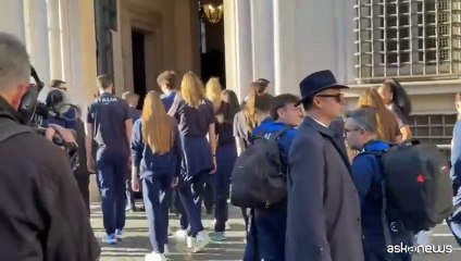 Le nazionali di volley campioni del mondo a palazzo Chigi