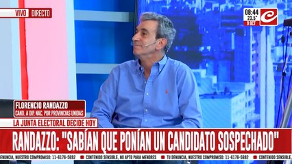 Florencio Randazzo: "Sabían que ponían a un candidato sospechado"