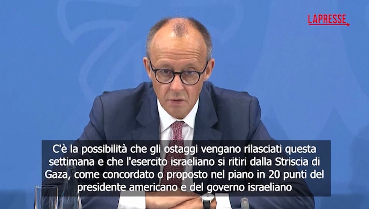 Merz: "L'accordo tra Israele e Hamas ci d? motivo di ottimismo"