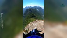 Failed Wingsuit Base Jump Lands Man in Road
