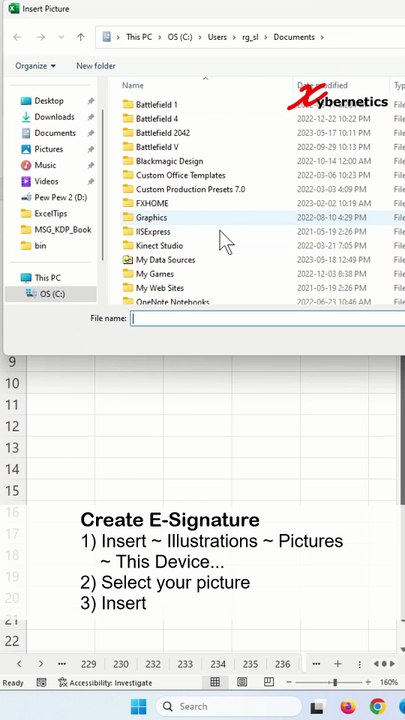 Create an electronic signature In Excel - Excel Tips and Tricks