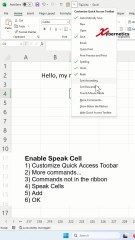 How do I get Excel to read text aloud? - Excel Tips and Tricks