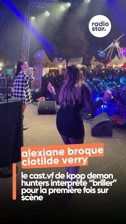 Alexiane Broque et Clotilde Verry interprètent pour la première fois “briller” du film kpop demon hunters sur scène et c’est à la Nocturne de la Foire de Marseille #alexianebroque #clotildeverry #kpopdemonhunters #rumi #zoey #foiredemarseille #concert