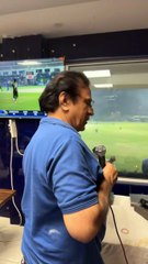 Salman butt Pakistani Cricketer having fun during commentary