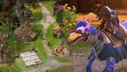 Nur Mittelalter-Strategie ist euch zu langweilig? Ein neues Aufbauspiel kombiniert das tatsächlich mit Dinosauriern