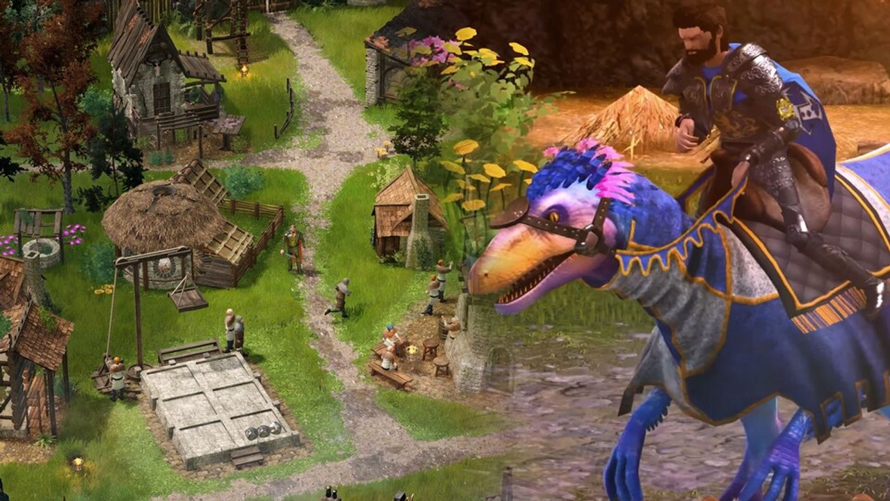 Nur Mittelalter-Strategie ist euch zu langweilig? Ein neues Aufbauspiel kombiniert das tatsächlich mit Dinosauriern