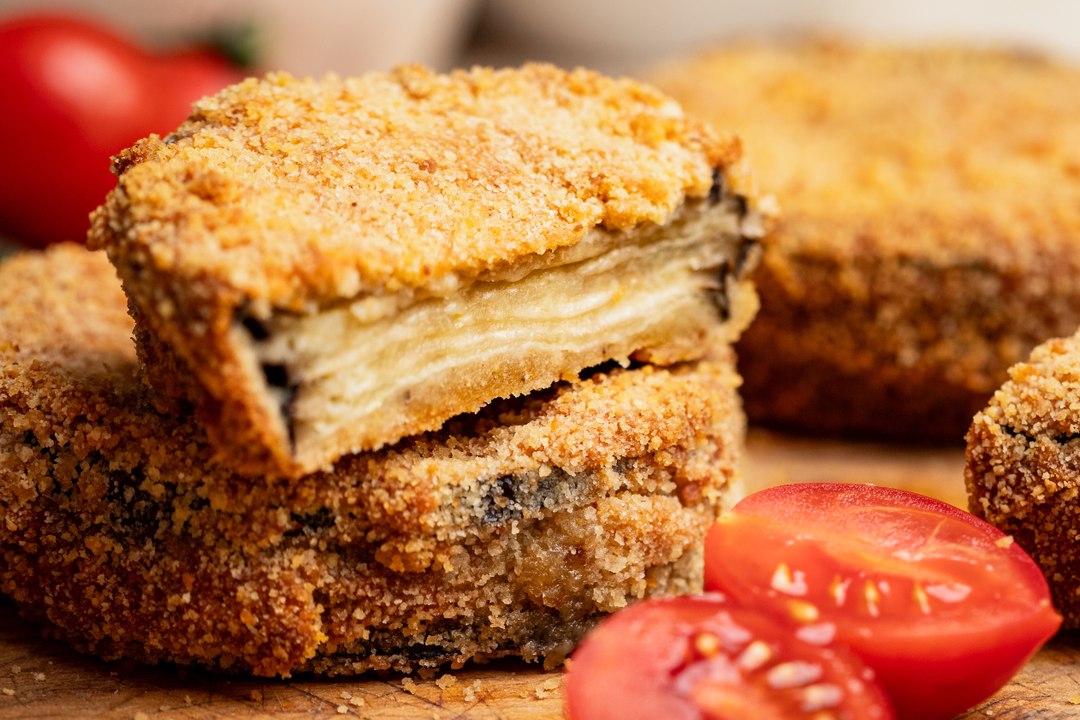 Milhojas de berenjena en airfryer