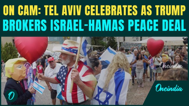 VIDEO: Tel Aviv ERUPTS in Joy as Israel-Hamas Hostage Deal Locked; Israelis Dance, Don Trump Costume