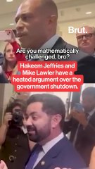 Hakeem Jeffries and Mike Lawler argue over the government shutdown.