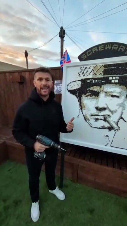 SAS Who Dares Wins star Chris Oliver helps put finishing touches to Armistice Day screw art image