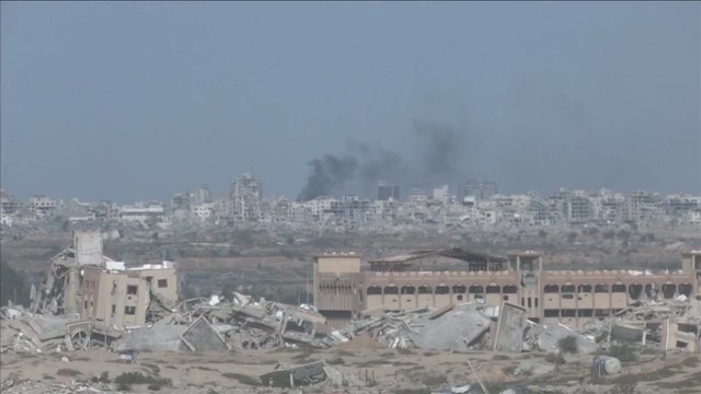 Explosions and smoke seen on Gaza skyline hours after ceasefire agreement