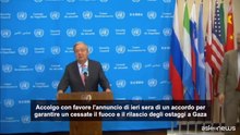 Guterres (Onu): pieno sostegno all'accordo raggiunto per Gaza