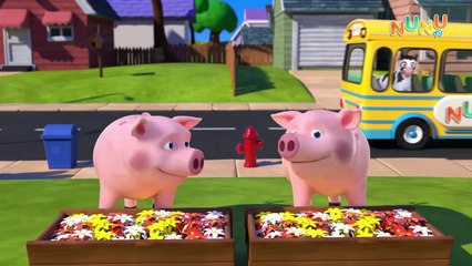 Wheels On The Bus Animals + More Nursery Rhymes & Kids Songs _ NuNu Tv