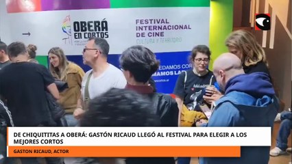 De Chiquititas a Oberá: Gastón Ricaud llegó al festival para elegir a los mejores cortos