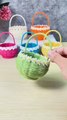 How to make basket from wool and thermacole glass/easy craft