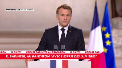 Emmanuel Macron : «Robert Badinter entre au Panthéon»