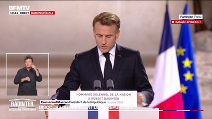 "Une voix singulière et forte": Emmanuel Macron rend hommage à Robert Badinter