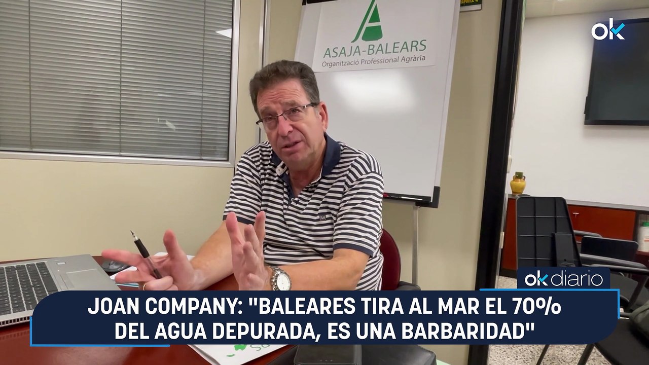 Joan Company: "Baleares tira al mar el 70% del agua depurada, es una barbaridad"