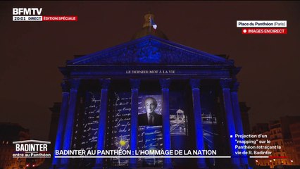 "La vie est plus forte que la mort": les mots de Robert Badinter apparaissent sur le Panthéon