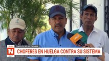 Choferes persisten con la huelga de hambre