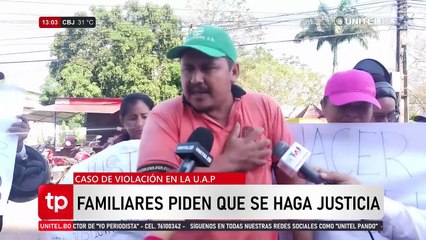 Familiares exigen justicia tras detención domiciliaria de presunto agresor en Pando