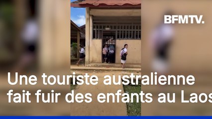Cette touriste australienne effraie des enfants dans une école au Laos