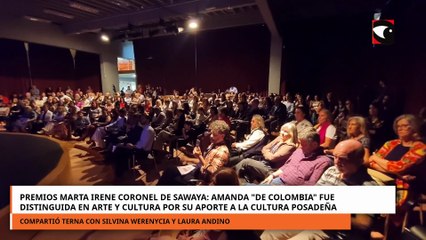 Premios Marta Irene Coronel de Sawaya: Amanda “De Colombia” fue reconocida en Arte y Cultura