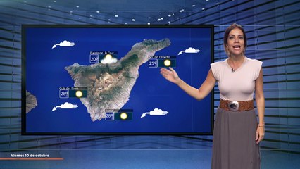La previsión del tiempo en Canarias para el 10 de octubre de 2025, en Atlántico Televisión.