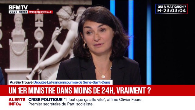Demain, on va encore se retrouver avec un Premier ministre et un gouvernement macroniste, c'est insupportable , déplore Aurélie Trouvé (LFI)