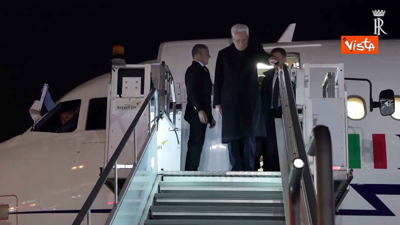 Mattarella arriva a Tallin per riunione del Gruppo Arraiolos