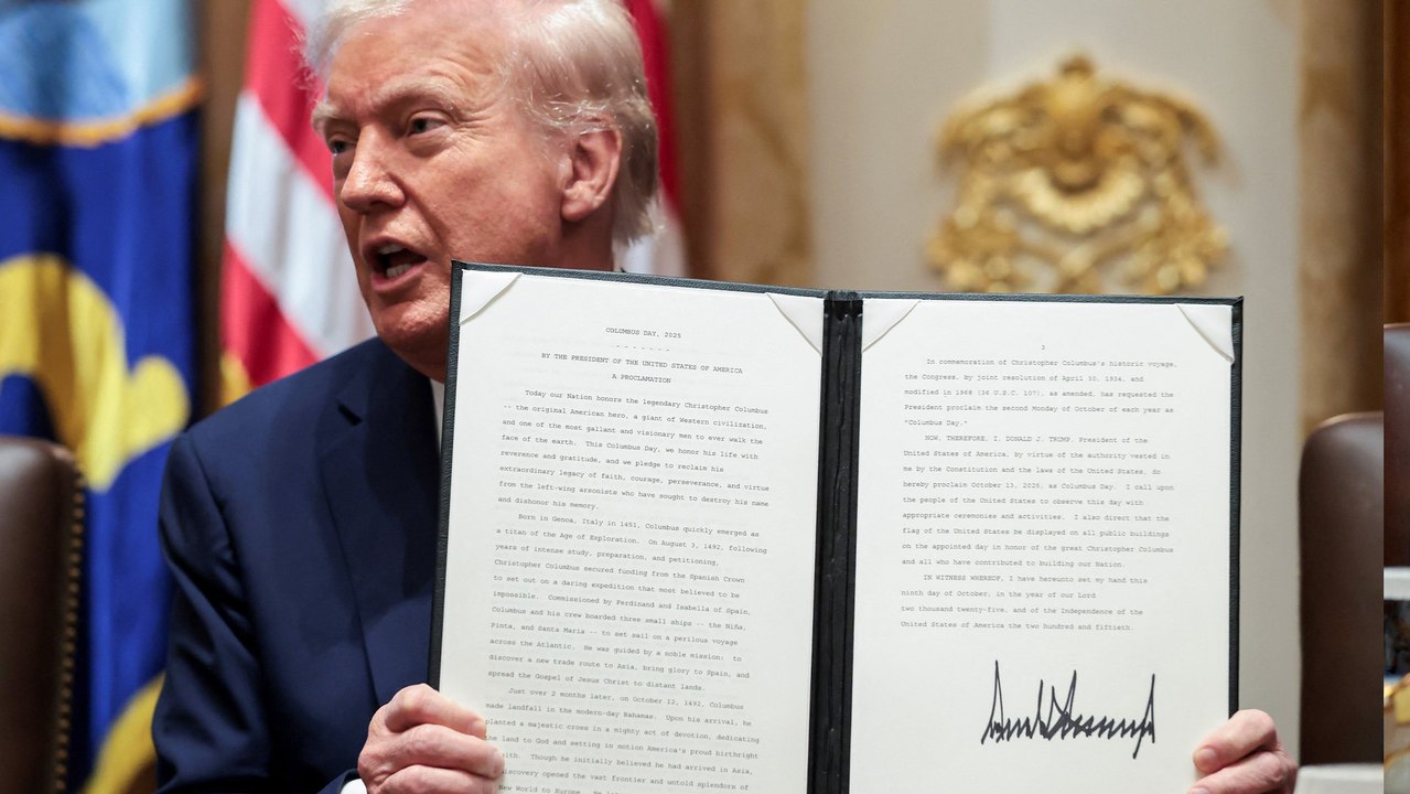 Donald Trump proclama el 13 de octubre como el 'Día de Cristobal Colón'
