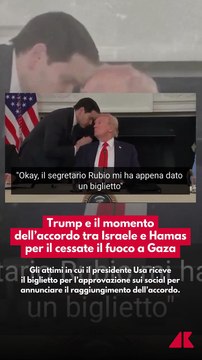 Trump interrompe la riunione alla Casa Bianca: il biglietto di Rubio annuncia l’accordo tra Israele e Hamas “molto vicino”