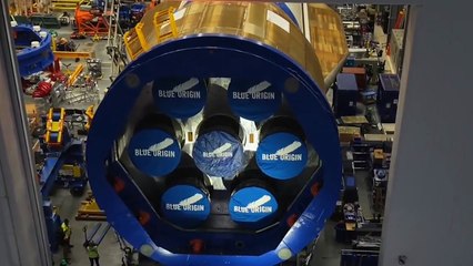 Blue Origin's massive New Glenn rocket on move to launch pad