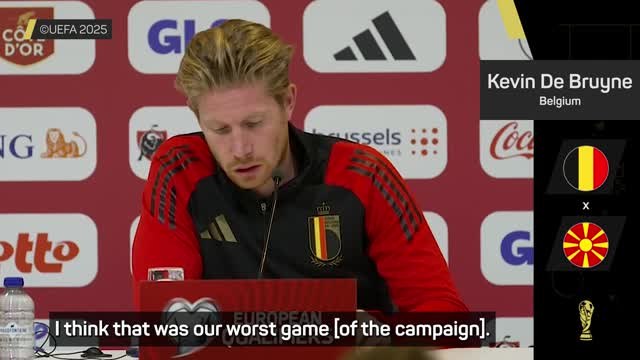 De Bruyne looking to right Belgium's wrongs against North Macedonia