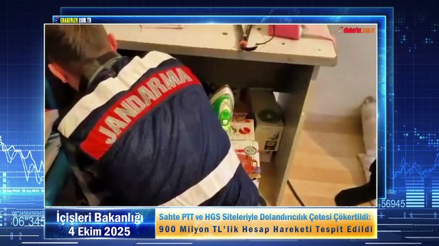 Sahte PTT ve HGS Siteleriyle Dolandırıcılık Çetesi Çökertildi: 900 Milyon TL'lik Hesap Hareketi Tespit Edildi