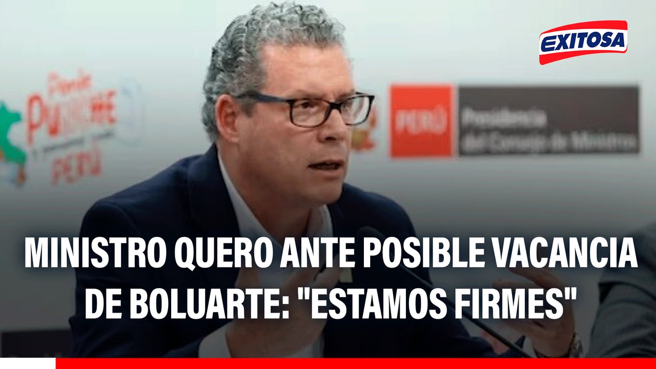 Ministros de Estado evitan responder por vacancia de Dina Boluarte: "Estamos firmes", asegura Quero