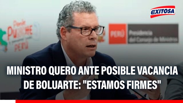 Ministros de Estado evitan responder por vacancia de Dina Boluarte: Estamos firmes , asegura Quero
