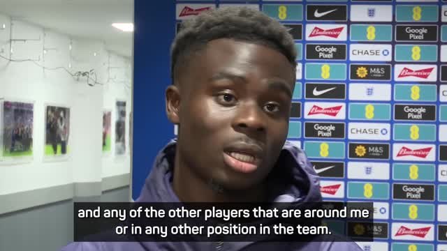 Saka enjoying England competition for places