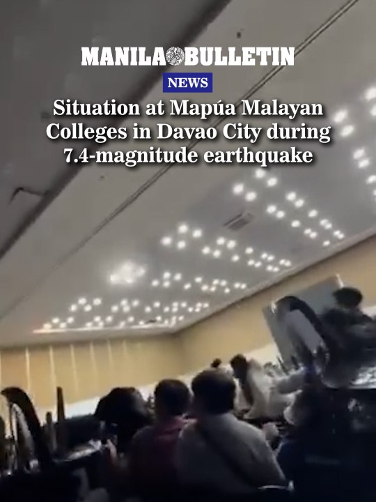 Situation at Mapúa Malayan Colleges in Davao City during 7.4-magnitude earthquake