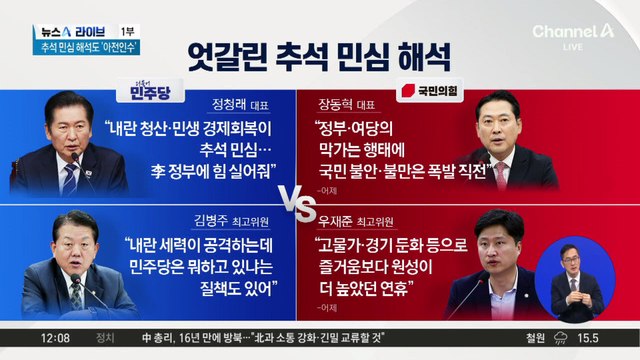 추석 연휴 내내 ‘예능 공방’…민생·경제 현안은 뒷전