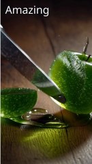 Satisfying Jelly Apple Cutting ASMR 🍏 | Soft Knife Sounds