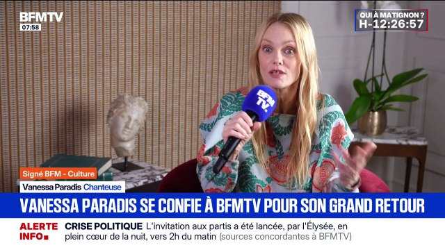 Tous ces moments où je ne chante pas, j'ai le temps de m'inspirer : Vanessa Paradis évoque la composition de son nouvel album Le Retour des beaux jours