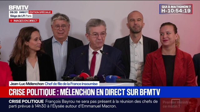 La responsabilité du chaos n'est pas à l'Assemblée mais à l'Élysée , estime Jean-Luc Mélenchon