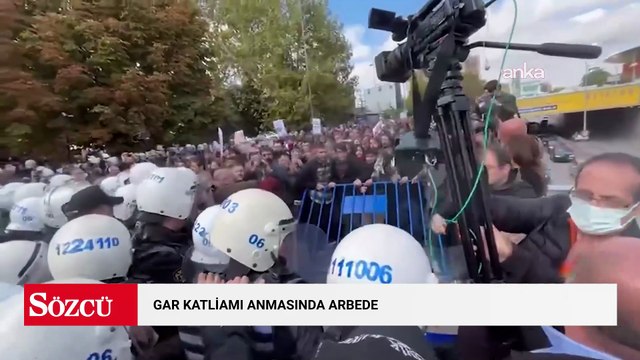Gar Katliamı anmasında polis ile göstericiler arasında arbede