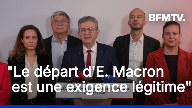 Crise politique, destitution, nouveau Premier ministre...Le point-presse de Jean-Luc Mélenchon